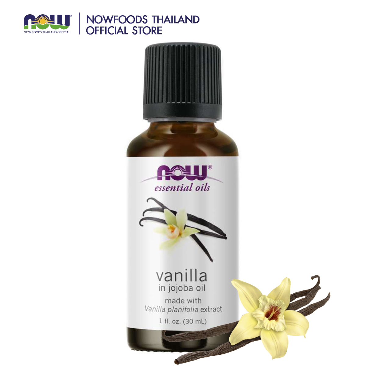[กรอกโค้ด FEB80 ลดทันที 80.-] NOW Vanilla Oil Blend 1 fl. oz. (30 mL)