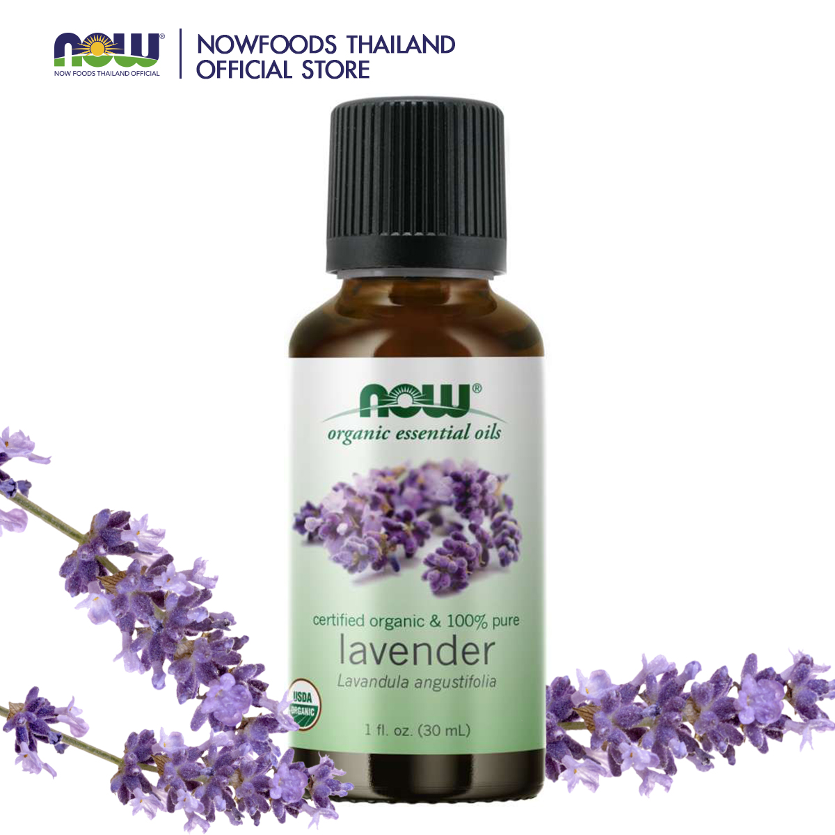 [กรอกโค้ด FEB80 ลดทันที 80.-] NOW Lavender Oil, Certified Organic