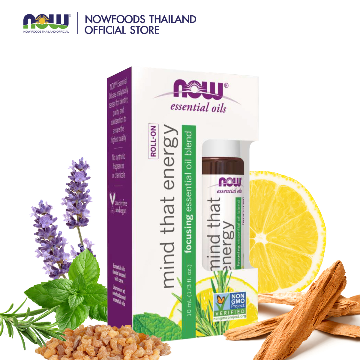 NOW Mind That Energy Essential Oil Blend Roll-On