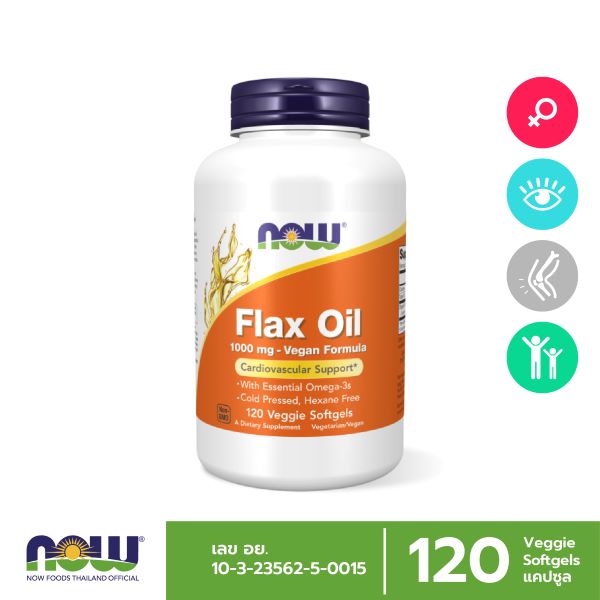 Now Foods - Flaxseed Oil 1000 mg Veggie Softgel