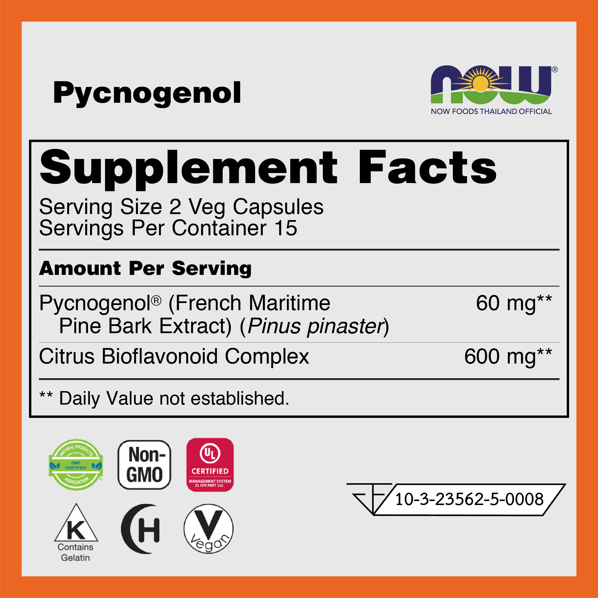 NOW Pycnogenol® 30 mg (60 Veg Capsule)